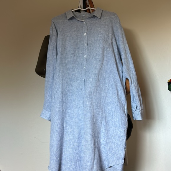 LinenMe Paula European Linen Shirt-Dress Size XL/US14 - Picture 7 of 14